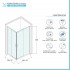 Box doccia angolare 70x70 cm doppio scorrevole vetro trasparente  Tay