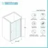 Porta doccia nicchia 100 cm scorrevole trasparente con profilo cromo  Tay 