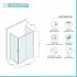 Box doccia 3 lati 70 cm doppio scorrevole trasparente H 195 cm  Tay
