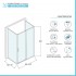 Box doccia 3 lati 70x100x70 con porta scorrevole trasparente  Tay