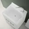 Mobile lavatoio 60x50 cm 2 ante bianco venato con vaschetta in resina
