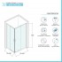 Box doccia angolare 80x80 cm doppio scorrevole vetro stampato  Tay