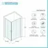 Box doccia angolare 80x80 cm doppio scorrevole vetro stampato  Tay