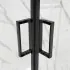 Box doccia angolare 70x90 cm nero opaco con doppio scorrevole  Tay 