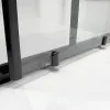 Box doccia angolare 70x90 cm nero opaco con doppio scorrevole  Tay 