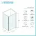 Box doccia angolare 70x120 cm doppio scorrevole vetro stampato  Tay
