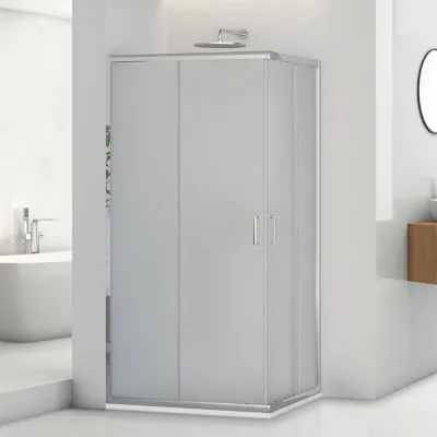 Box doccia angolare 70x90 cm doppio scorrevole vetro stampato  Tay