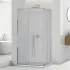 Box doccia angolare 80x120 cm doppio scorrevole vetro trasparente  Tay