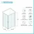Box doccia angolare 80x120 cm doppio scorrevole vetro trasparente  Tay