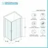 Box doccia angolare 80x100 cm doppio scorrevole vetro trasparente  Tay