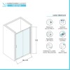 Porta doccia nicchia 120 cm scorrevole trasparente con profilo cromo  Tay 