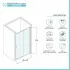 Porta doccia nicchia 120 cm scorrevole trasparente con profilo cromo  Tay 