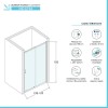 Porta doccia nicchia 130 cm scorrevole trasparente con profilo cromo  Tay 
