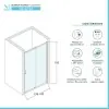 Porta doccia nicchia 130 cm scorrevole trasparente con profilo cromo  Tay 