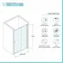 Porta doccia nicchia 140 cm scorrevole trasparente con profilo cromo  Tay 