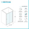 Porta doccia nicchia 150 cm scorrevole trasparente con profilo cromo  Tay 