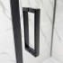 Porta doccia nicchia 140 cm nero opaco con vetro scorrevole  Tay 