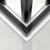 Box doccia angolare 70x90 cm nero opaco con doppio scorrevole  Tay 