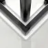 Box doccia angolare 70x90 cm nero opaco con doppio scorrevole  Tay 
