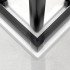 Box doccia angolare 80x100 cm nero opaco con doppio scorrevole  Tay 