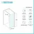 Doccia Walk-In 120 cm nero opaco con vetro trasparente H 200 cm  Tay