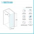 Doccia Walk-In 100 cm nero opaco con vetro trasparente H 200 cm  Tay