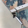 Doccia Walk-In 100 cm nero opaco con vetro trasparente H 200 cm  Tay