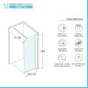 Doccia Walk-In 110 cm trasparente 8 mm profilo cromo H 200 cm  Tay