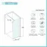 Doccia Walk-In 110 cm trasparente 8 mm profilo cromo H 200 cm  Tay