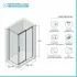 Box doccia angolare 70x130 cm scorrevole in cristallo temperato  Tay