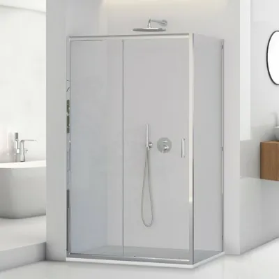 Box doccia angolare 70x120 cm scorrevole in cristallo temperato  Tay