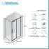 Box doccia angolare 80x140 cm scorrevole in cristallo temperato  Tay