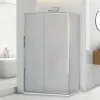 Box doccia angolare 80x120 cm scorrevole con vetro stampato  Tay