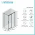 Box doccia angolare 80x100 cm scorrevole con vetro stampato  Tay