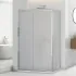 Box doccia angolare 70x130 cm scorrevole con vetro stampato  Tay