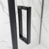 Box doccia angolare 80x100 cm scorrevole con profilo nero opaco  Tay
