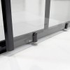 Box doccia angolare 80x100 cm scorrevole con profilo nero opaco  Tay