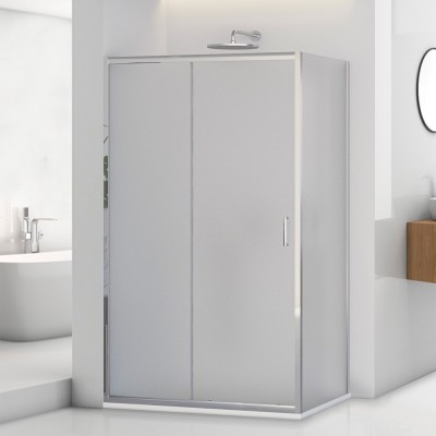 Box doccia angolare 80x150 cm scorrevole con vetro stampato  Tay