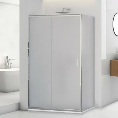 Box doccia angolare 80x150 cm scorrevole con vetro stampato  Tay