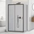 Box doccia angolare 70x100 cm scorrevole con profilo nero opaco  Tay