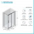 Box doccia angolare 70x100 cm scorrevole con profilo nero opaco  Tay