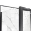 Box doccia angolare 80x100 cm scorrevole con profilo nero opaco  Tay