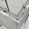 Box doccia 3 lati 70x100x70 cm doppio scorrevole vetro stampato  Tay