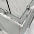 Box doccia 3 lati 70x100x70 cm doppio scorrevole vetro stampato  Tay