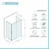 Box doccia 3 lati 70x90x70 cm doppio scorrevole vetro stampato  Tay