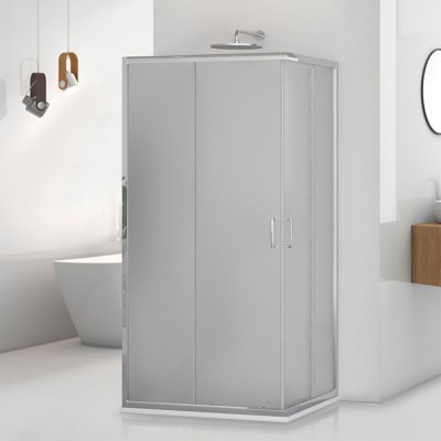 Box doccia 3 lati 70 cm doppio scorrevole vetro stampato H 195 cm  Tay