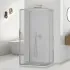 Box doccia 3 lati 80x120x80 cm doppio scorrevole trasparente  Tay