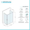 Box doccia 3 lati 80x100x80 cm doppio scorrevole trasparente  Tay