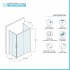 Box doccia 3 lati 80x100x80 cm doppio scorrevole trasparente  Tay