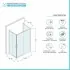 Box doccia 3 lati 80 cm doppio scorrevole trasparente H 195 cm  Tay